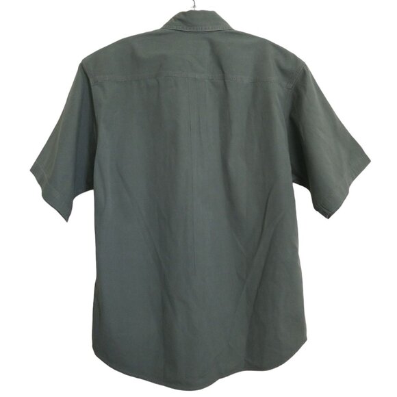 Carhartt Shirt Men's Medium Green Short Sleeve Button Up Cotton Size Medium - Picture 2 of 9